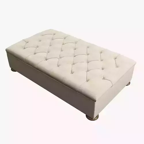 Restoration Hardware  Churchill Upholstered Coffee Ottoman  3D model