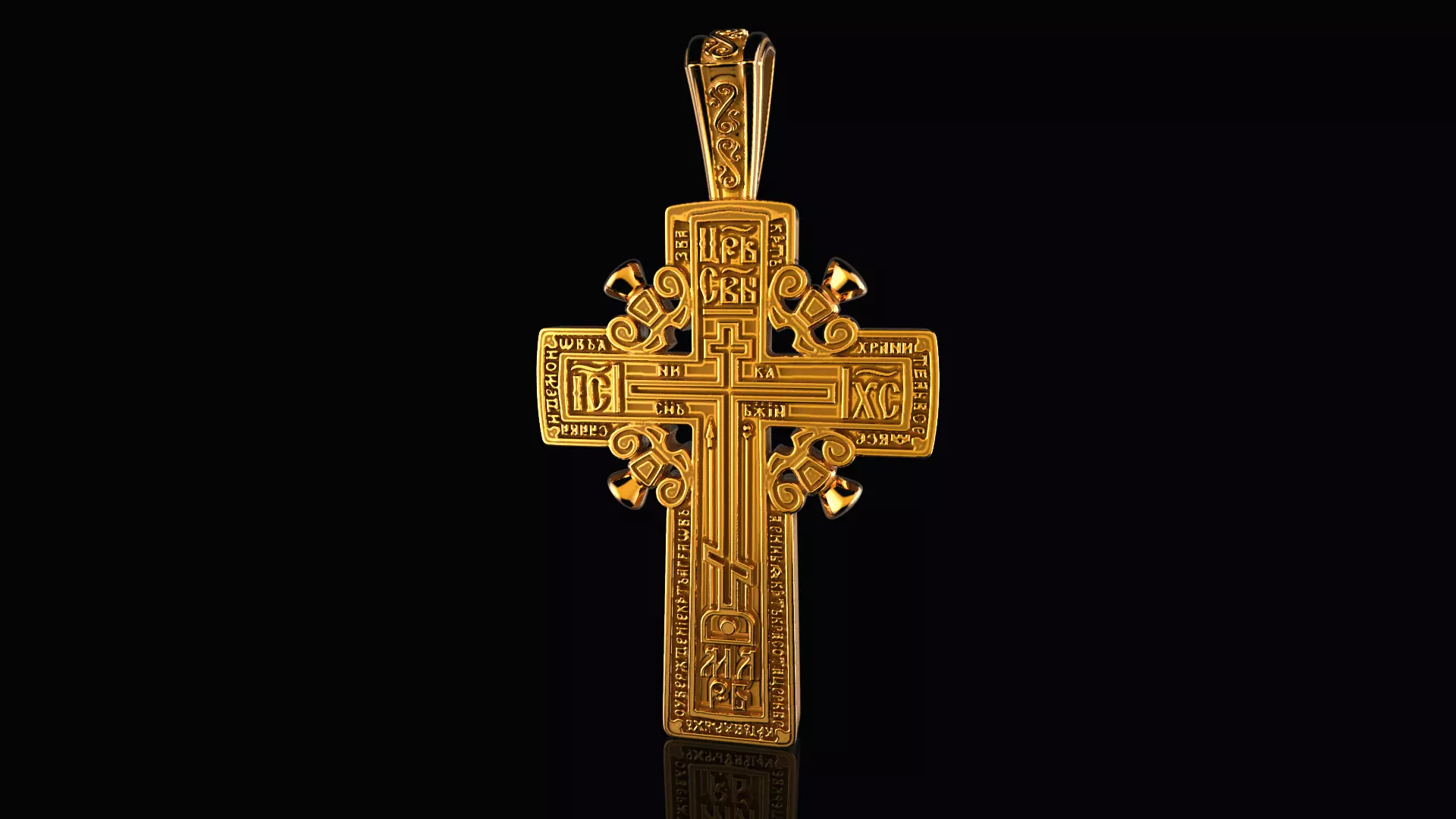 Old Orthodox cross 3D print model_0