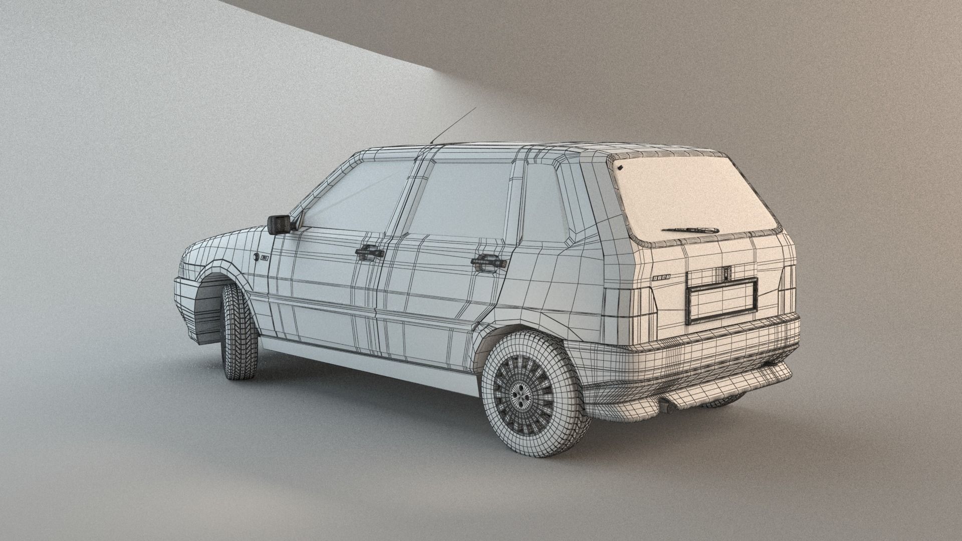 Fiat Uno 3D model_4