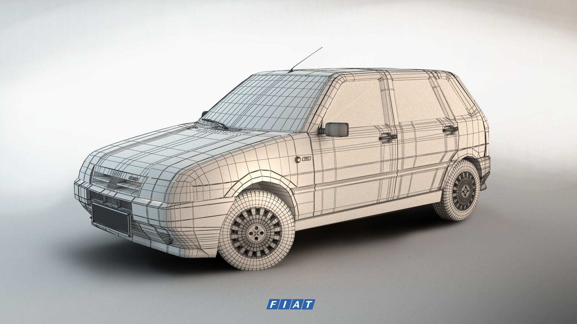 Fiat Uno 3D model_2