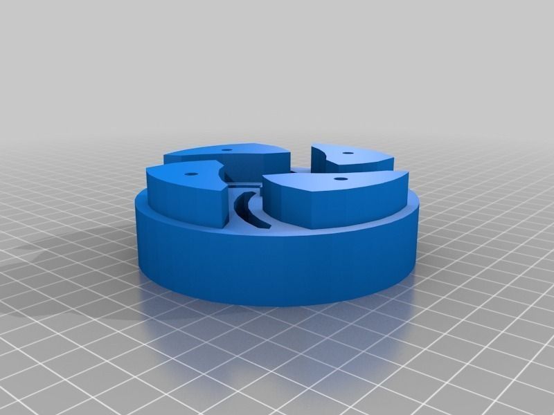Four Jaw Self Centring Chuck Free 3D print model_4
