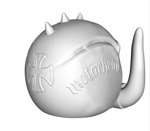 Motorhead helmet with horns and spikes 3D print model_1