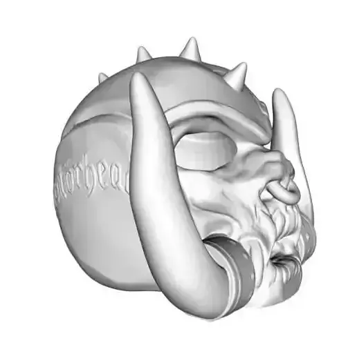 Motorhead helmet with horns and spikes