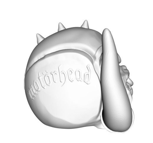 Motorhead helmet with horns and spikes 3D print model_3