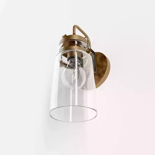 3D retro wall lamp Free 3D model
