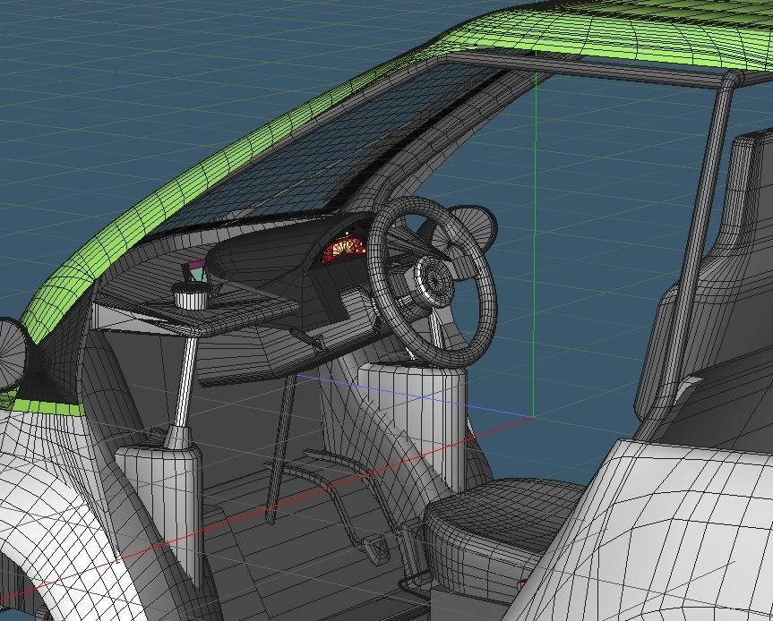 Personal Electric Vehicle 2Way early model 3D model_7