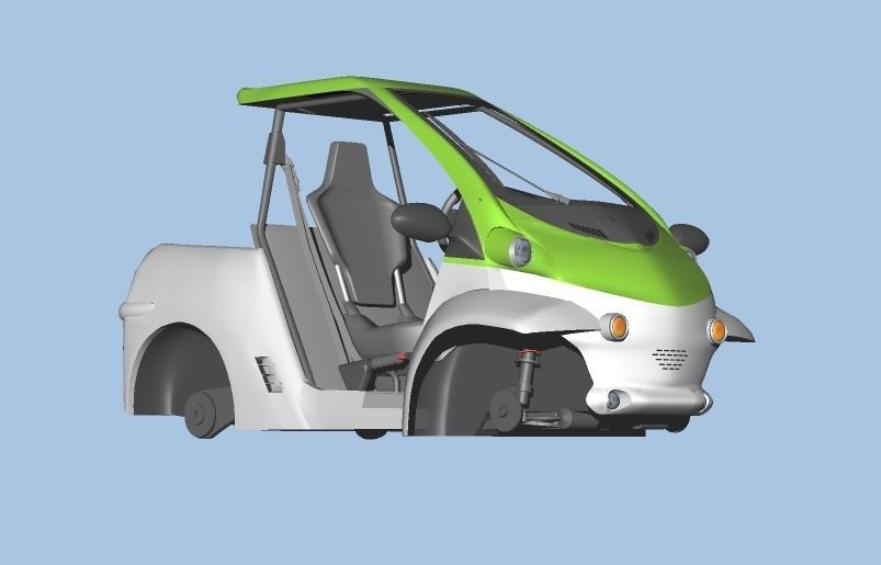Personal Electric Vehicle 2Way early model 3D model_9