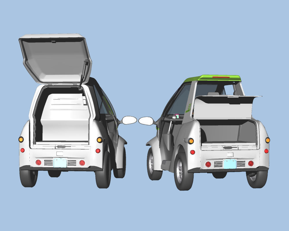 Personal Electric Vehicle 2Way early model 3D model_5