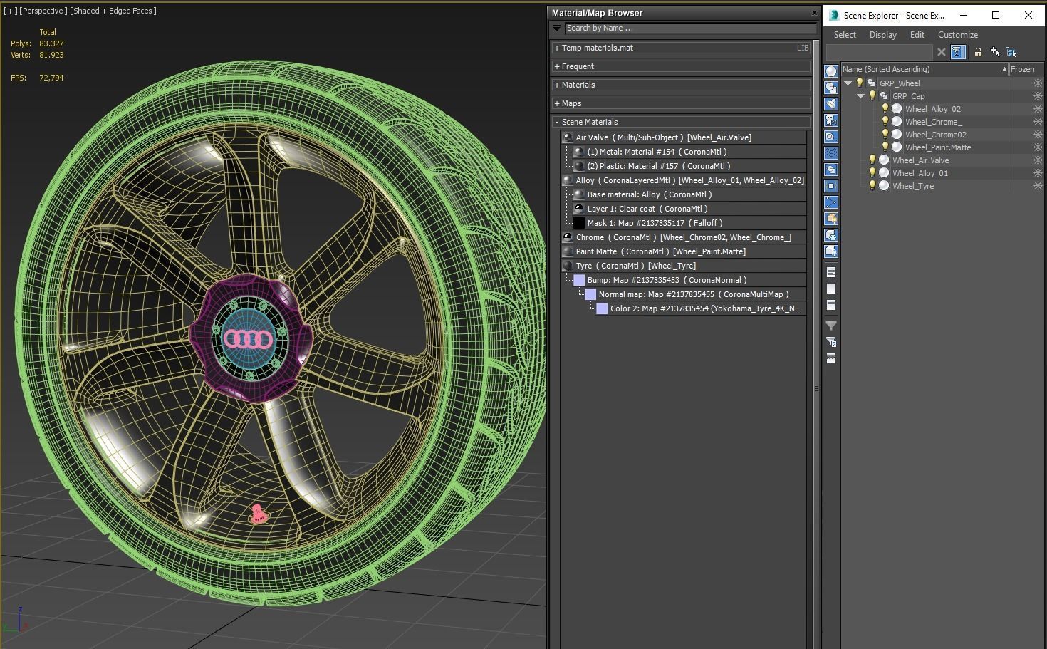 Performance Car Wheel 3D model_11