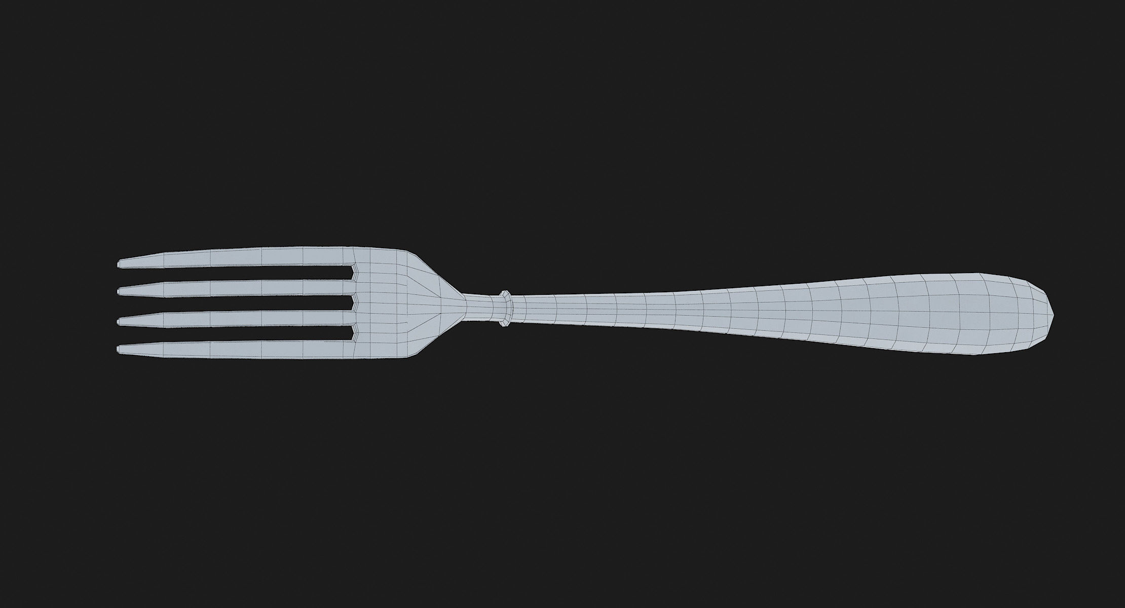 Fork Hipoly 3D model_25