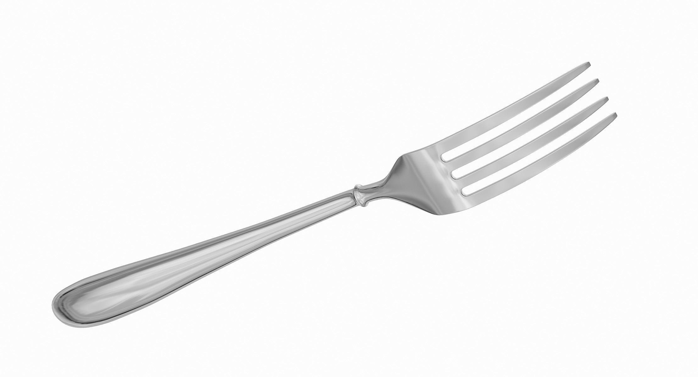 Fork Hipoly 3D model_13
