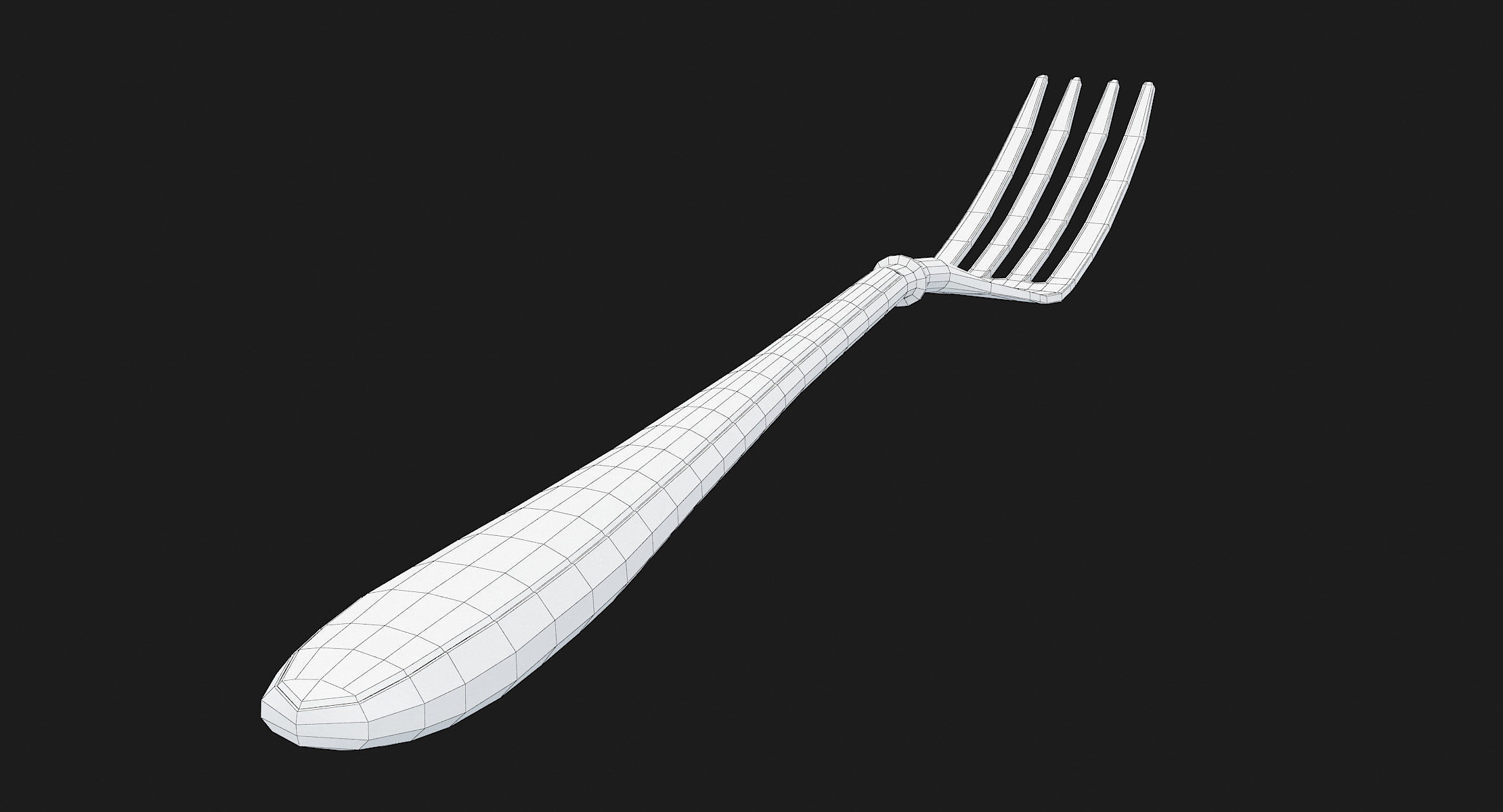 Fork Hipoly 3D model_23