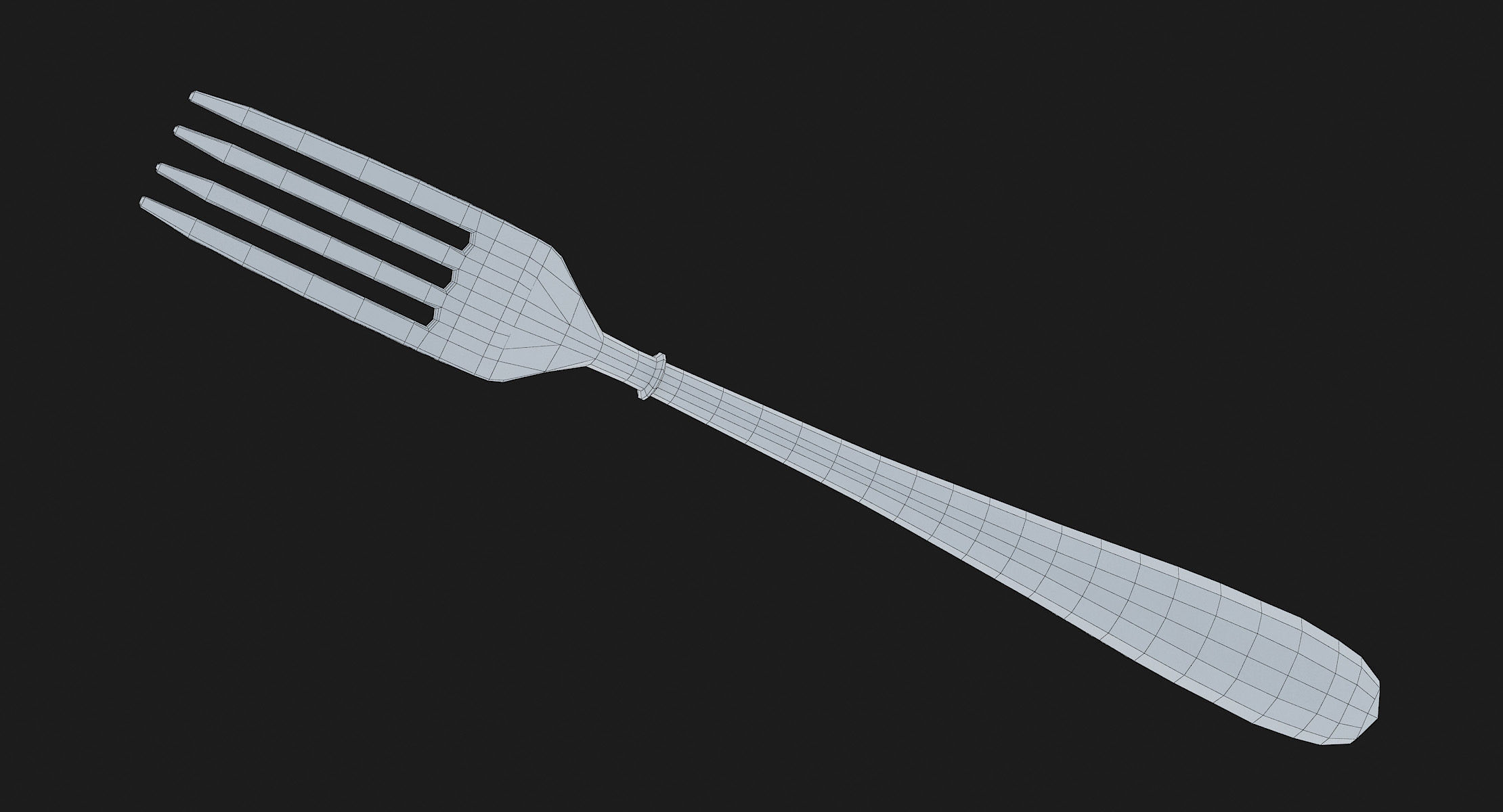 Fork Hipoly 3D model_26