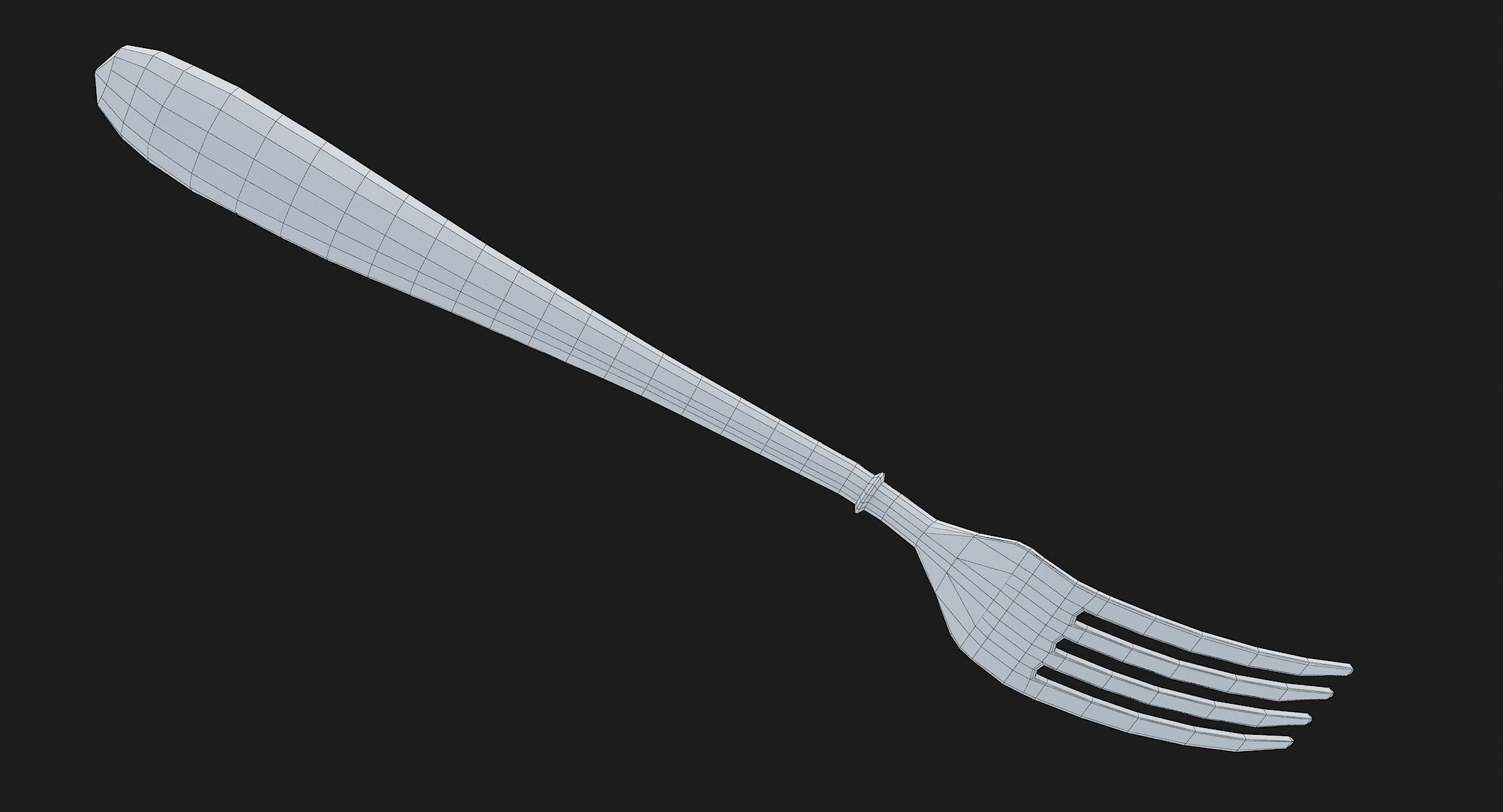Fork Hipoly 3D model_21