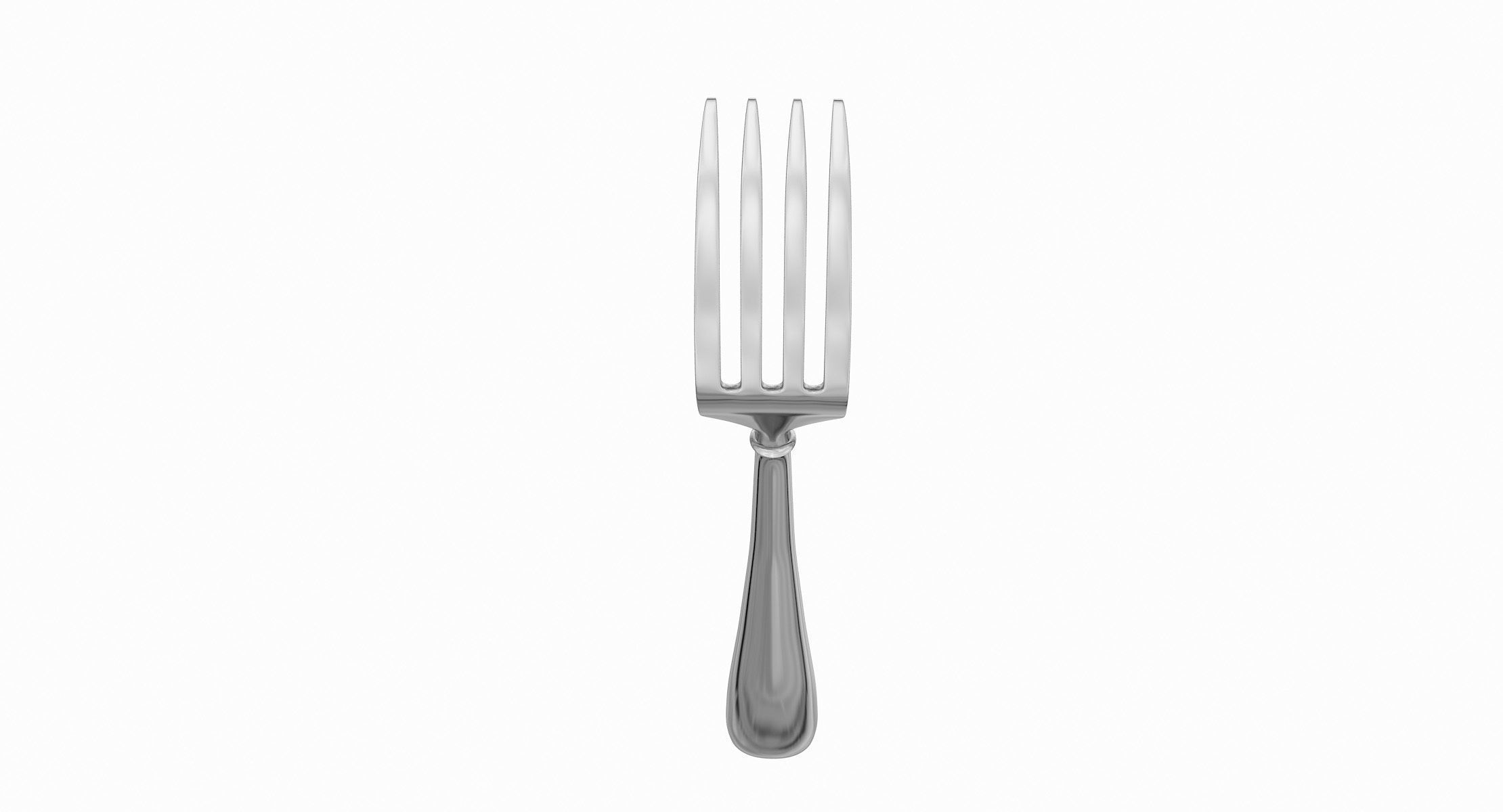 Fork Hipoly 3D model_11