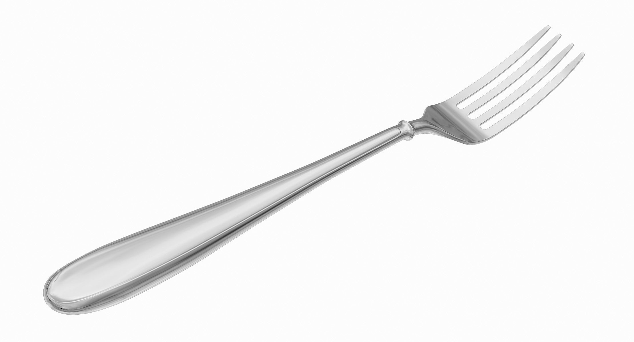 Fork Hipoly 3D model_4
