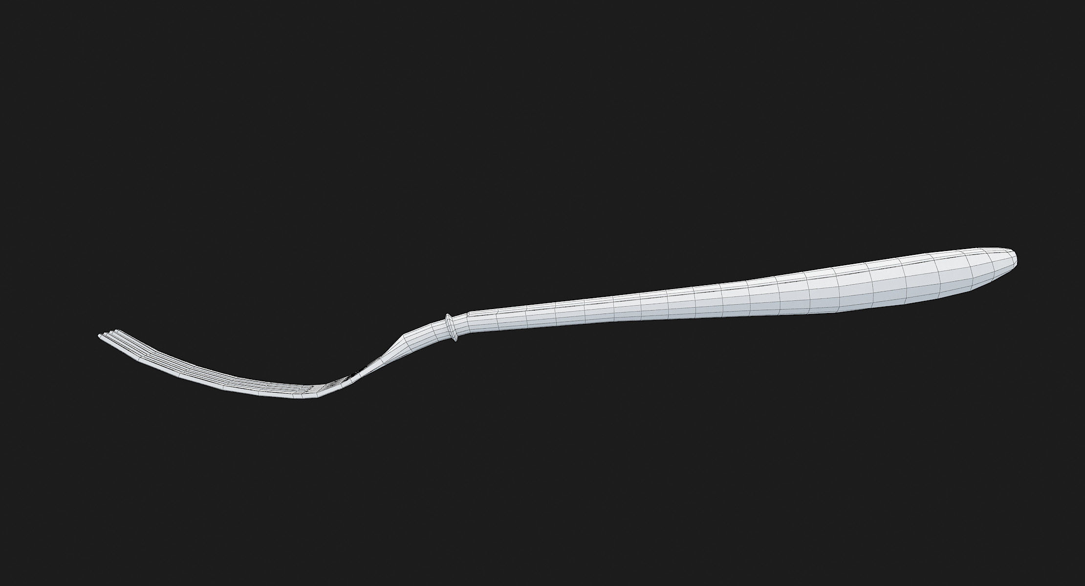 Fork Hipoly 3D model_24