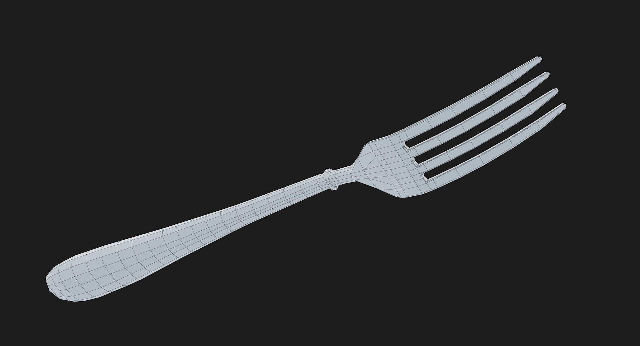 Fork Hipoly 3D model_20