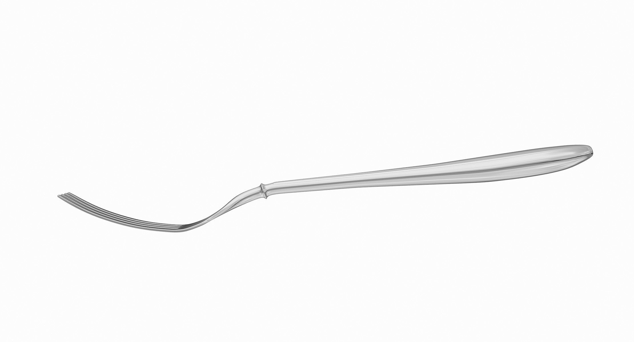 Fork Hipoly 3D model_8