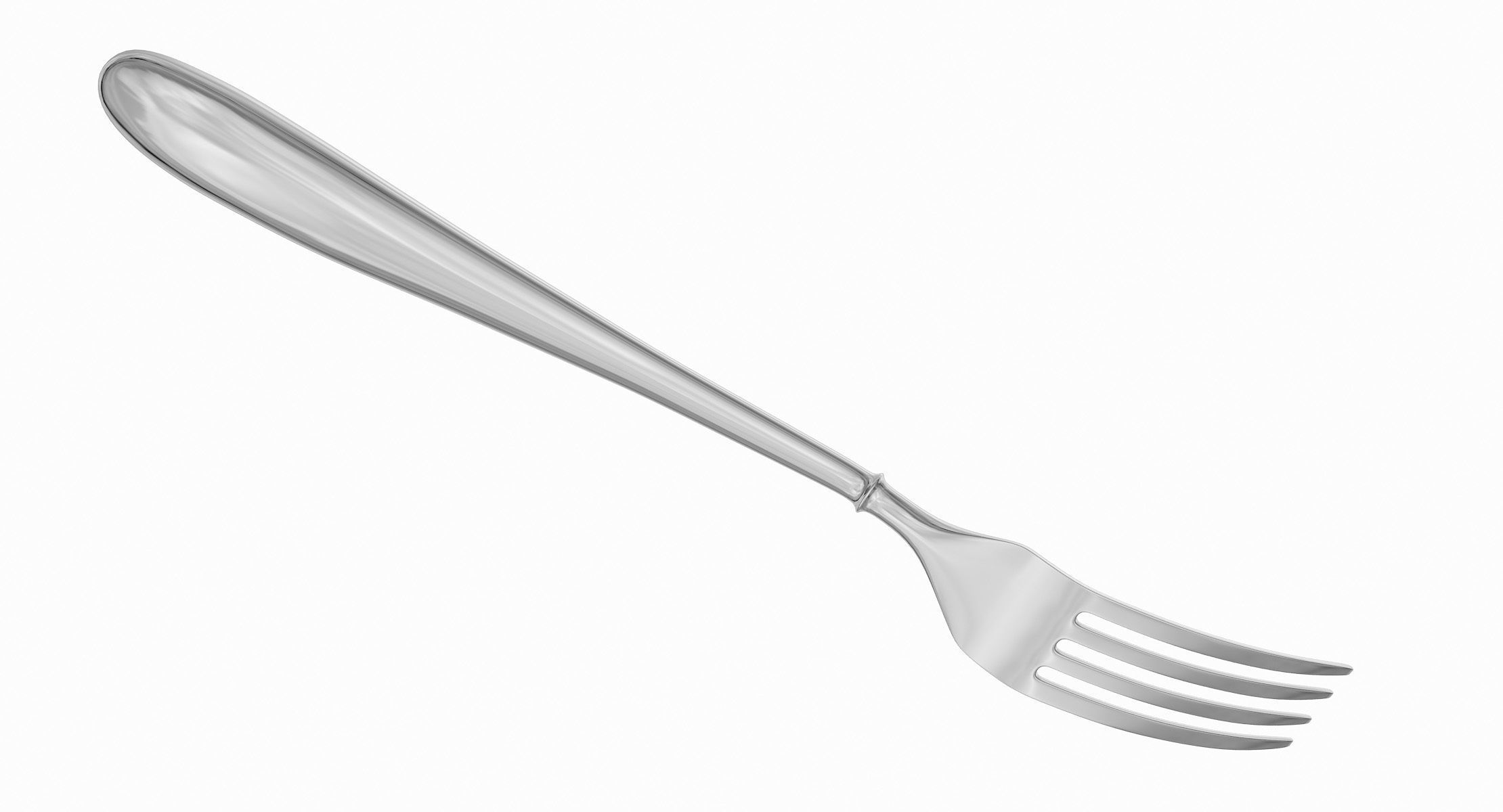 Fork Hipoly 3D model_10