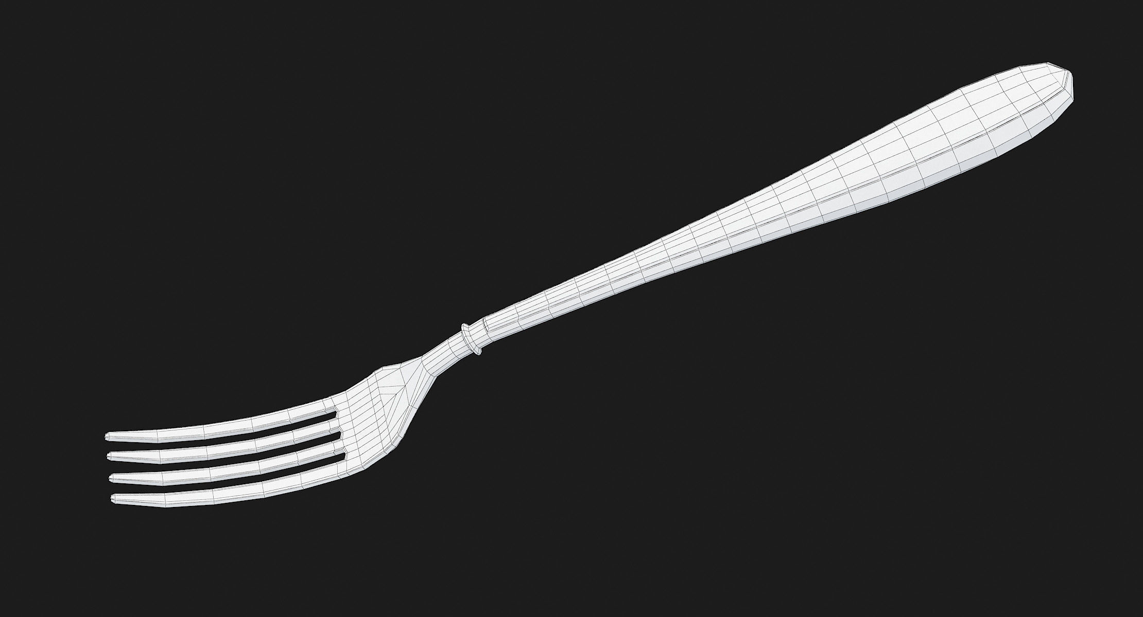 Fork Hipoly 3D model_17