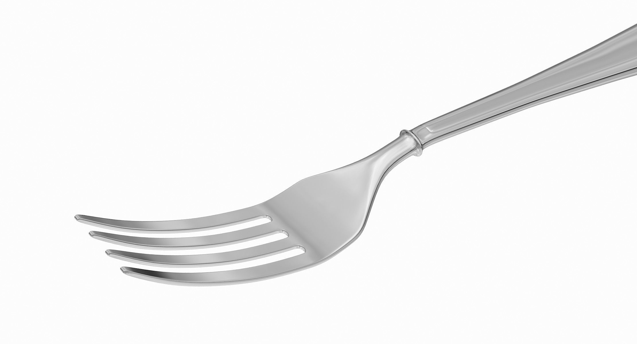 Fork Hipoly 3D model_9