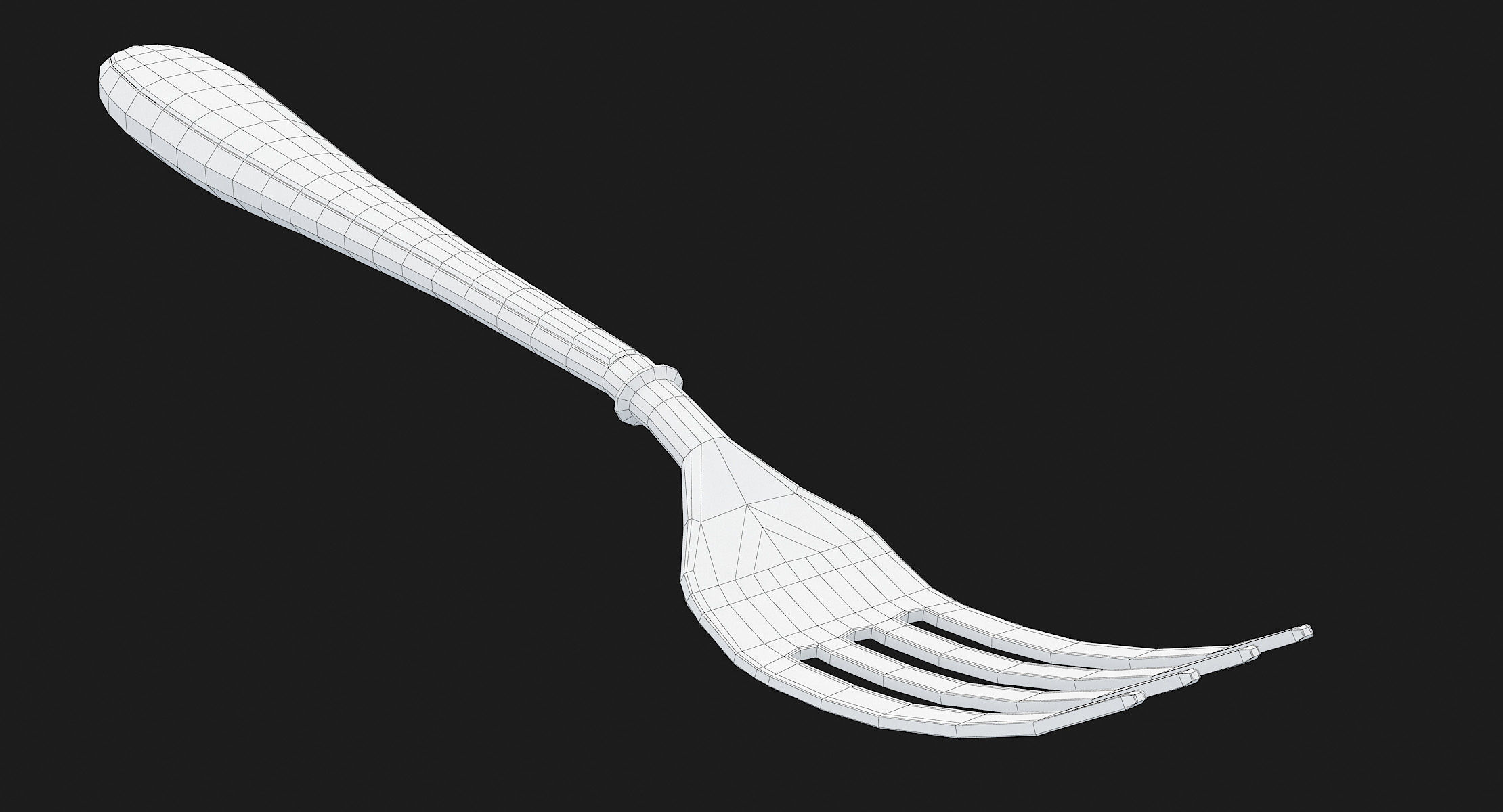 Fork Hipoly 3D model_18