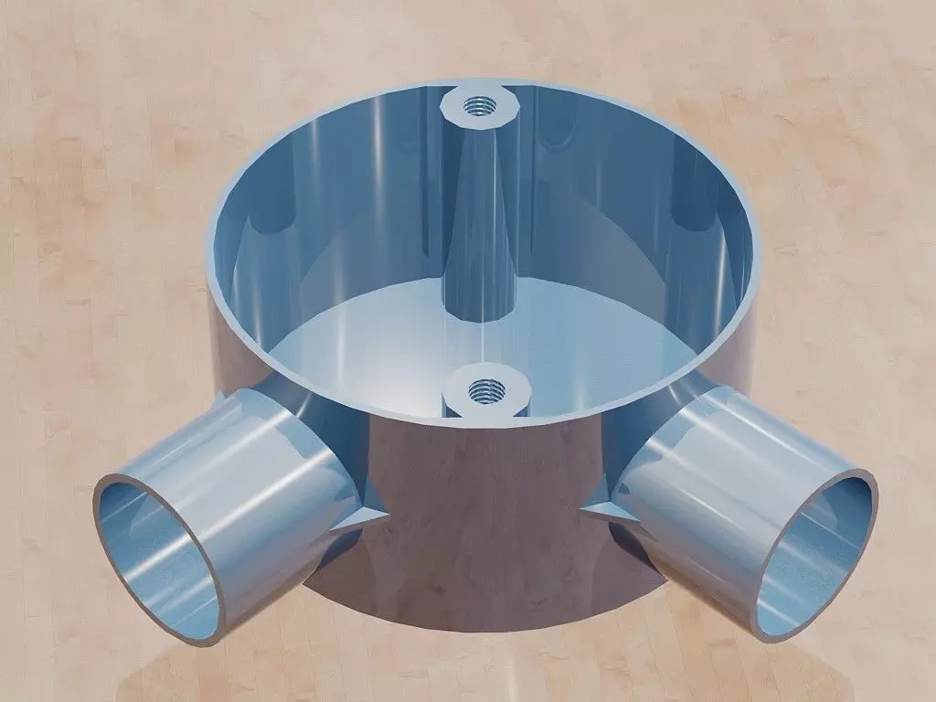 Angle conduit box -20mm 3D print model_0