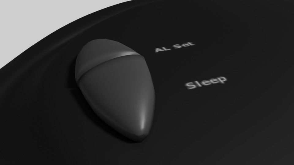 Modern Digital Alarm Clock Low-poly 3D model_5