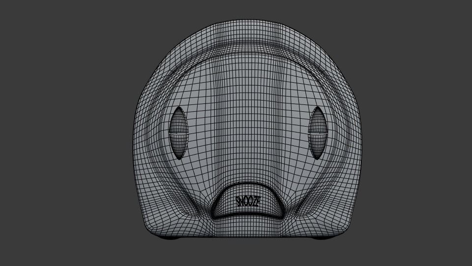 Modern Digital Alarm Clock Low-poly 3D model_7