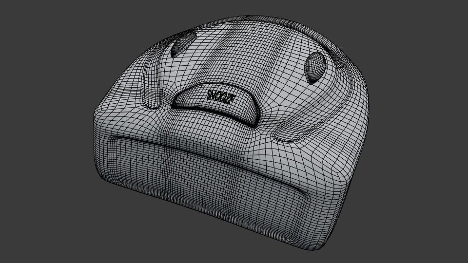 Modern Digital Alarm Clock Low-poly 3D model_6