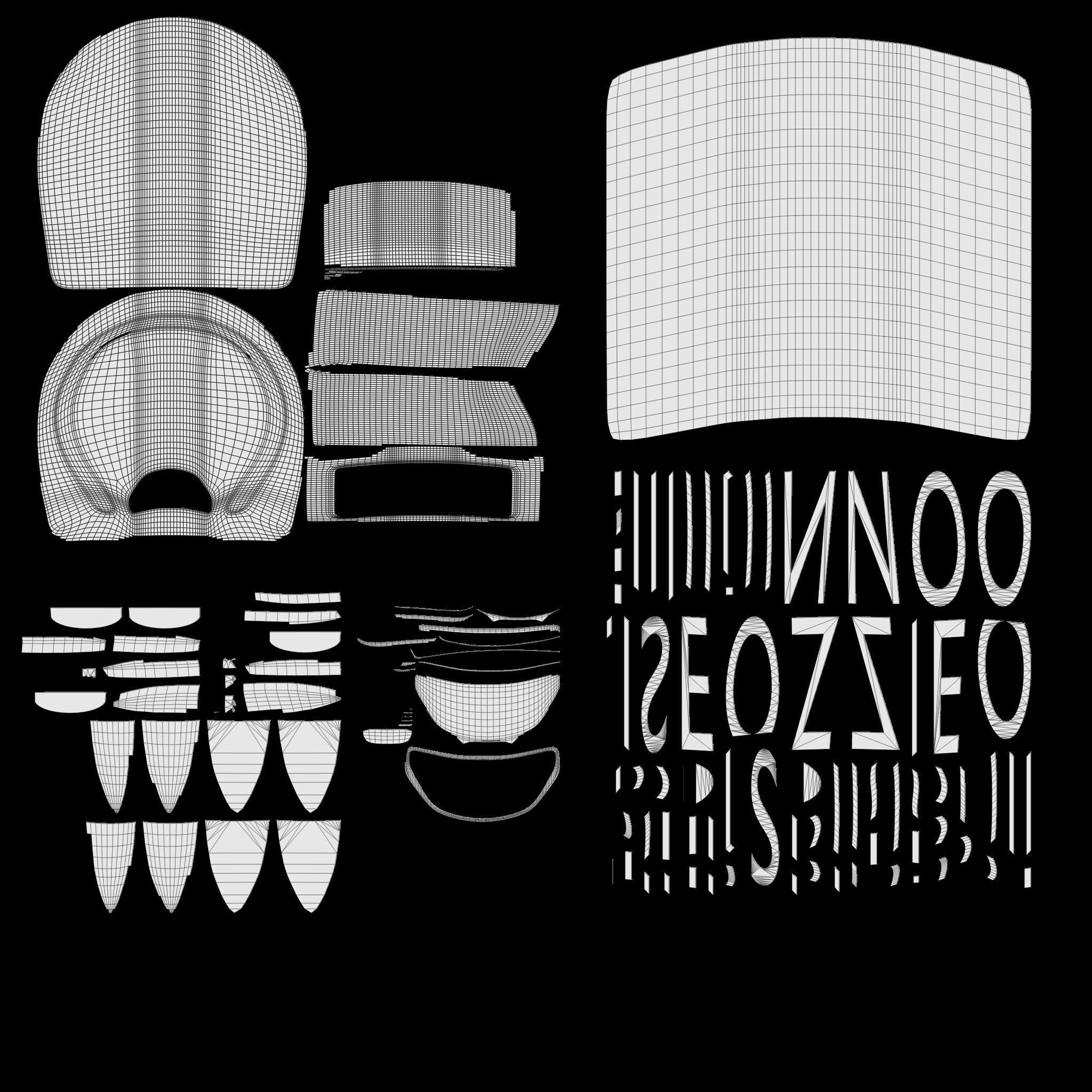 Modern Digital Alarm Clock Low-poly 3D model_10