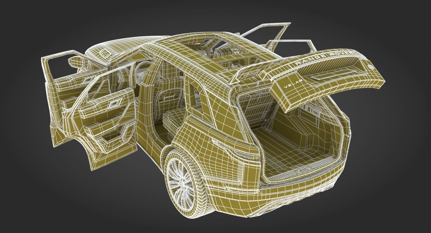 2018 Land Rover Range Rover Velar Byron Blue 3D model_32