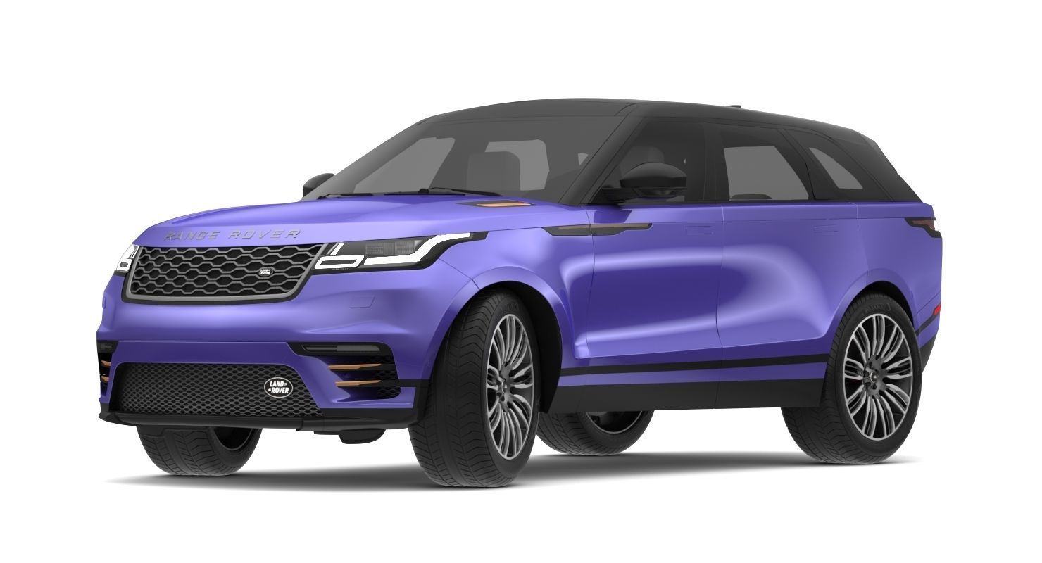 2018 Land Rover Range Rover Velar Byron Blue 3D model_5