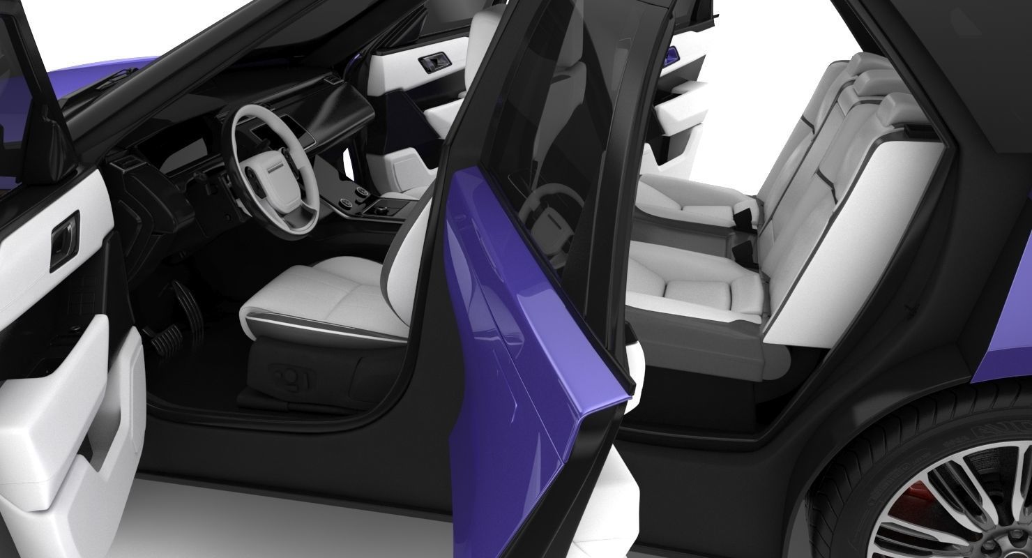 2018 Land Rover Range Rover Velar Byron Blue 3D model_19