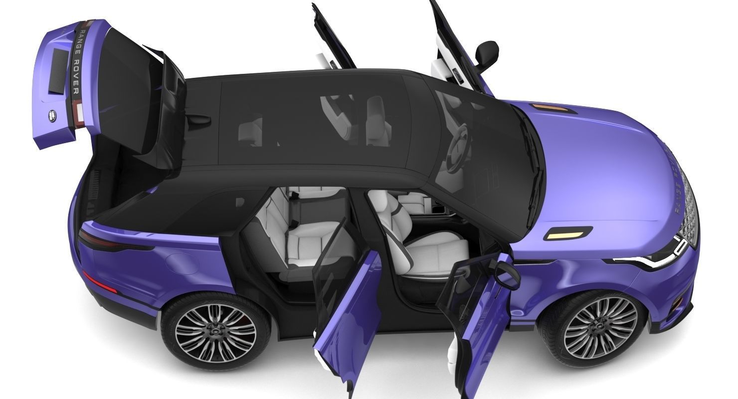 2018 Land Rover Range Rover Velar Byron Blue 3D model_15