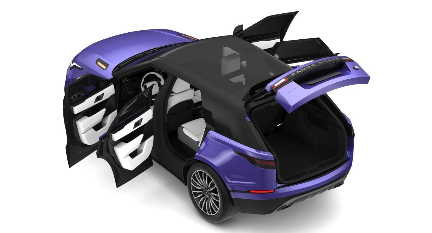 2018 Land Rover Range Rover Velar Byron Blue 3D model_11