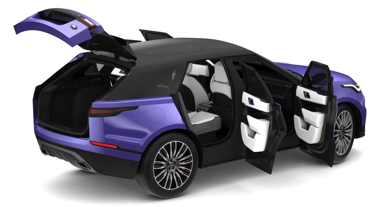 2018 Land Rover Range Rover Velar Byron Blue 3D model_14