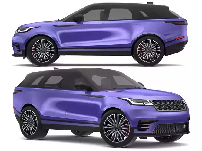 2018 Land Rover Range Rover Velar Byron Blue 3D model