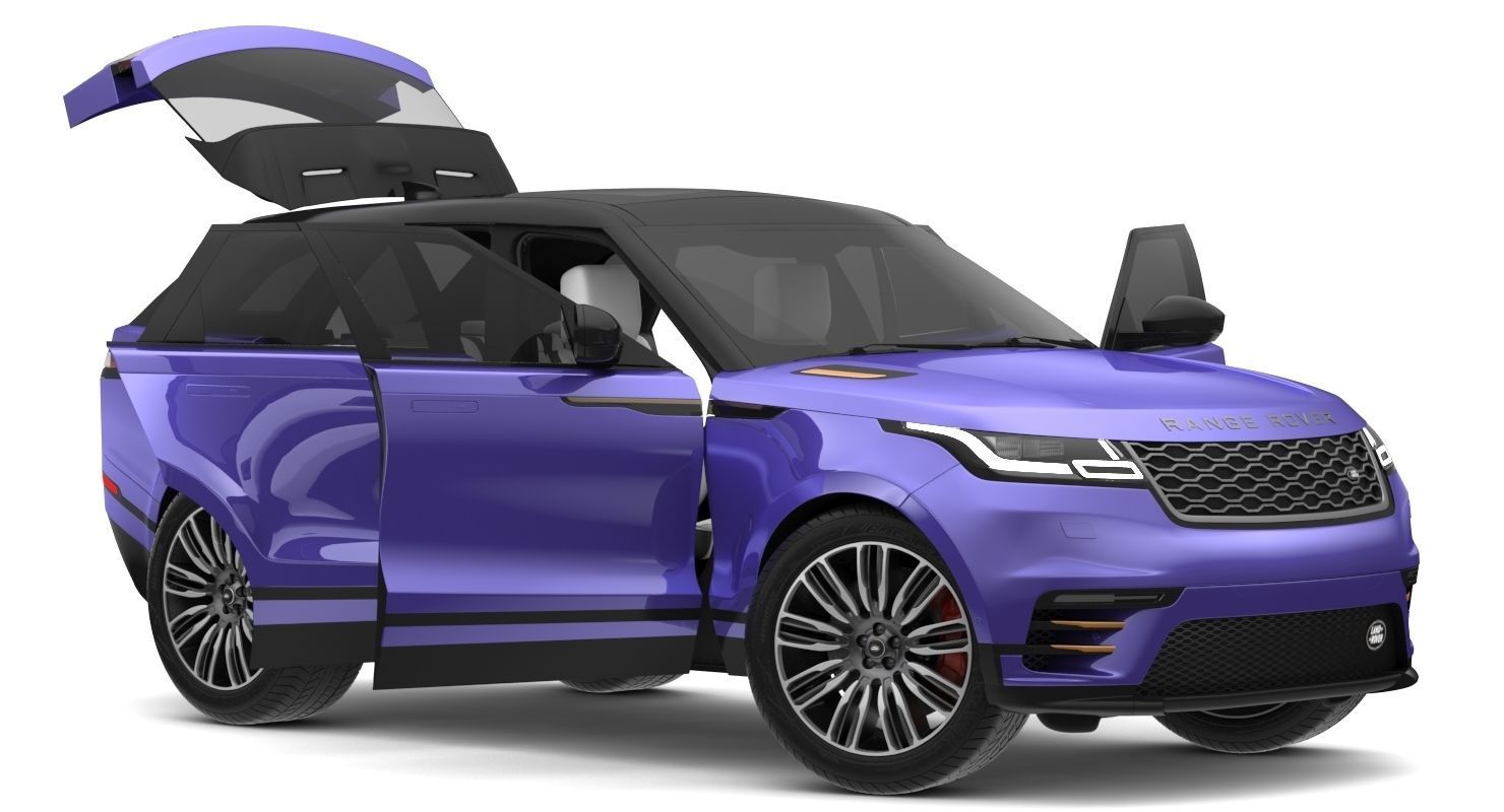 2018 Land Rover Range Rover Velar Byron Blue 3D model_12