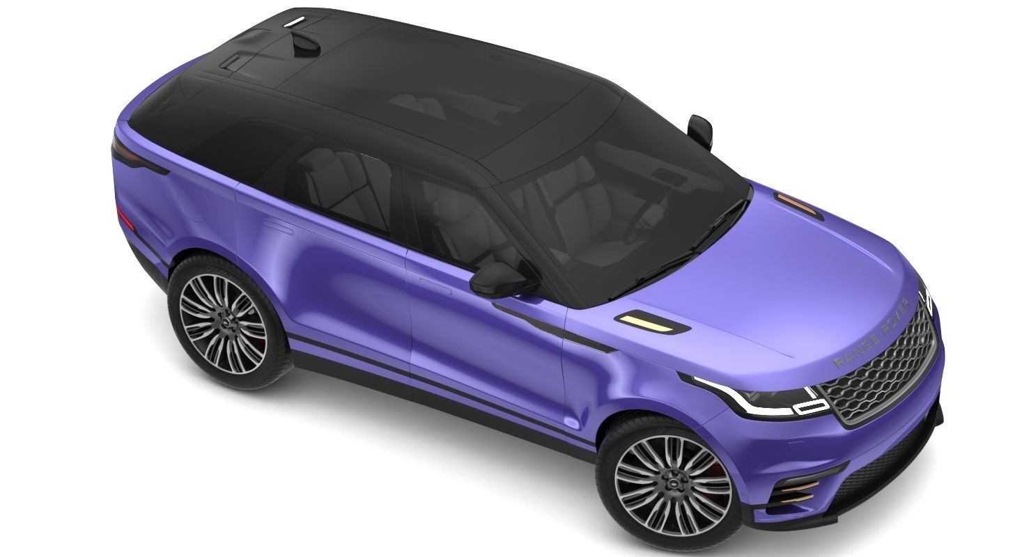 2018 Land Rover Range Rover Velar Byron Blue 3D model_4