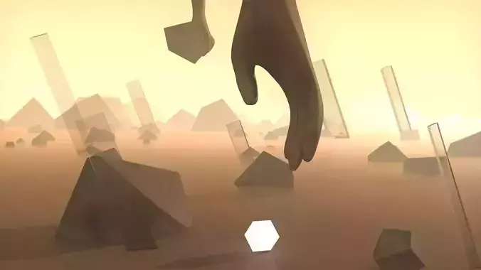 SCI-FI mountains V2 Low-poly 3D model