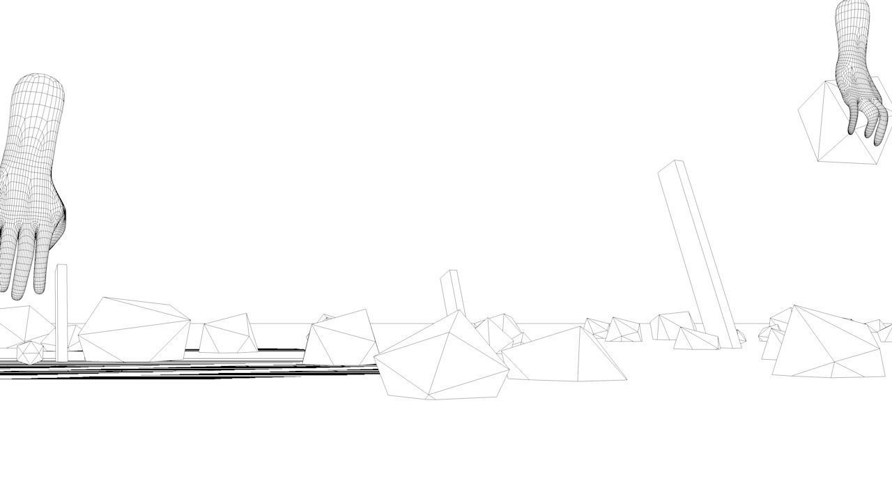 SCI-FI mountains V2 Low-poly 3D model_8