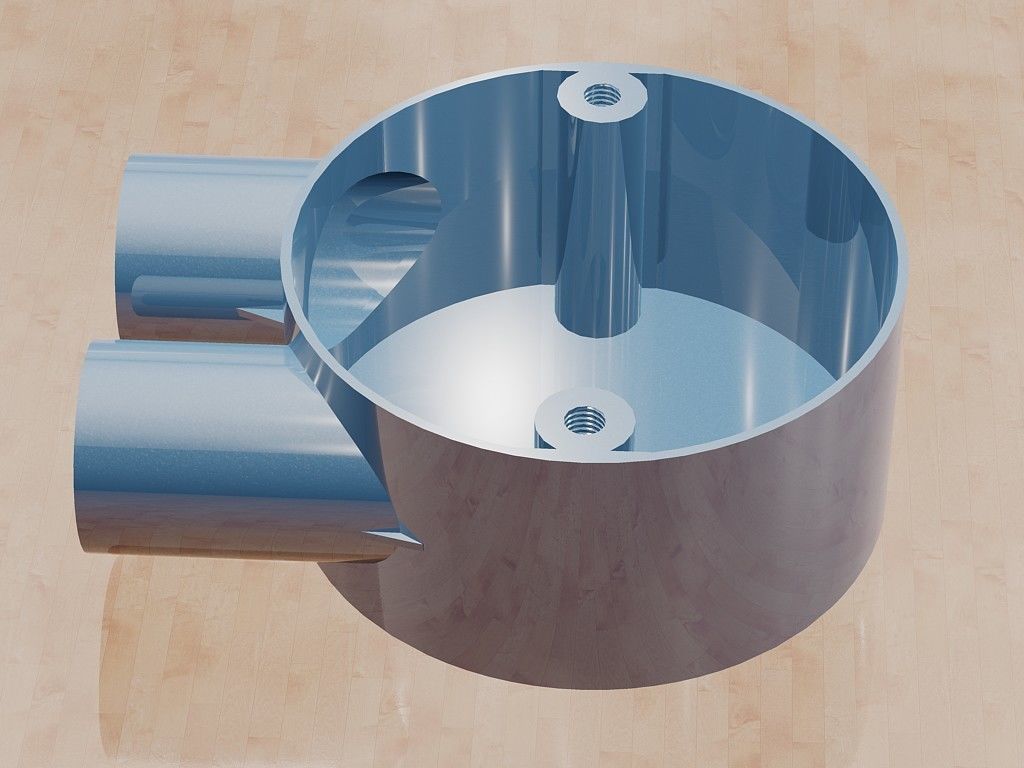 Branch Two Way- U Conduit  Box -20mm 3D print model_1