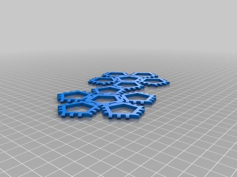 Customizable hinge snap Dodecahedron net Free 3D print model_1