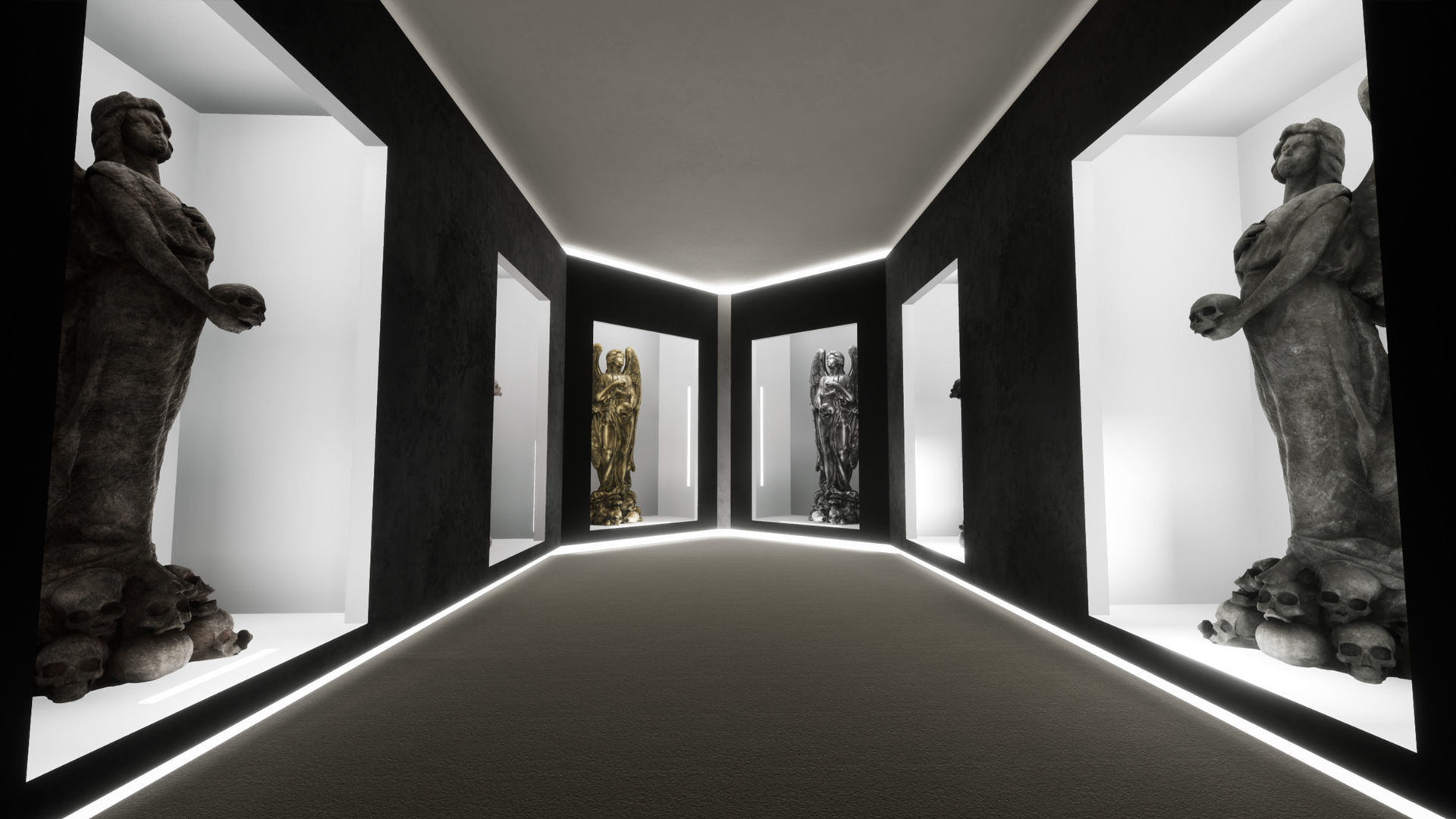 Detailed Greek Statues Low-poly 3D model_4
