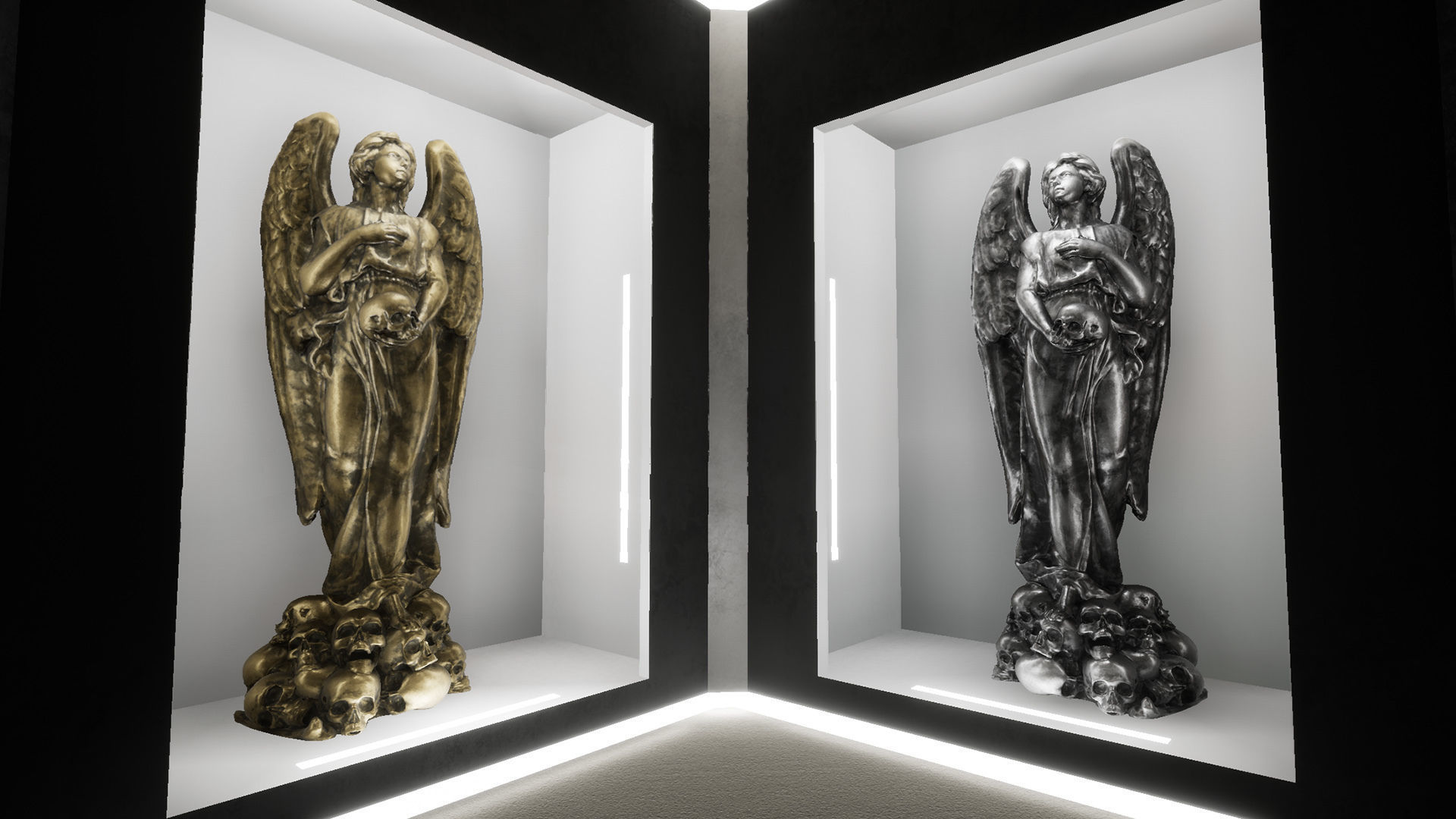 Detailed Greek Statues Low-poly 3D model_2