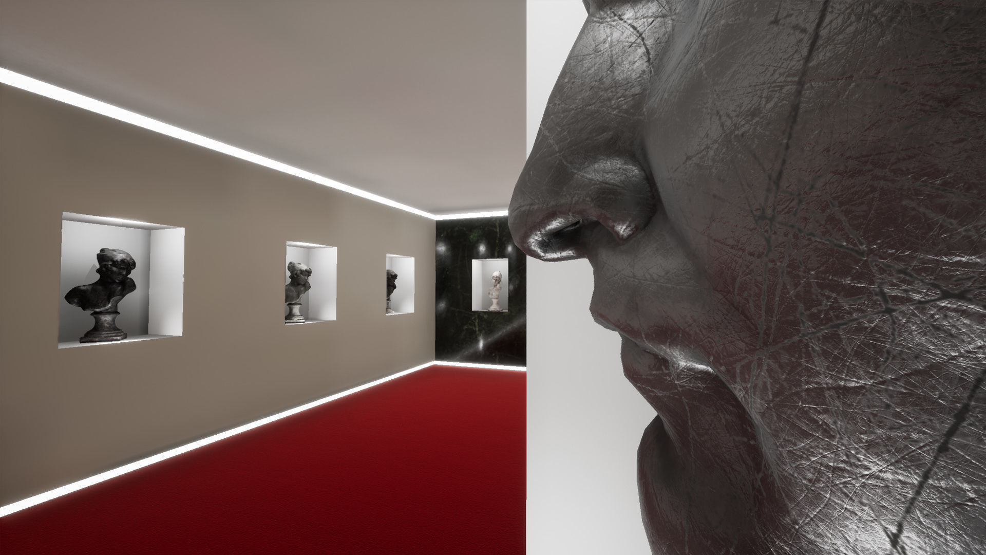Detailed Greek Statues Low-poly 3D model_14