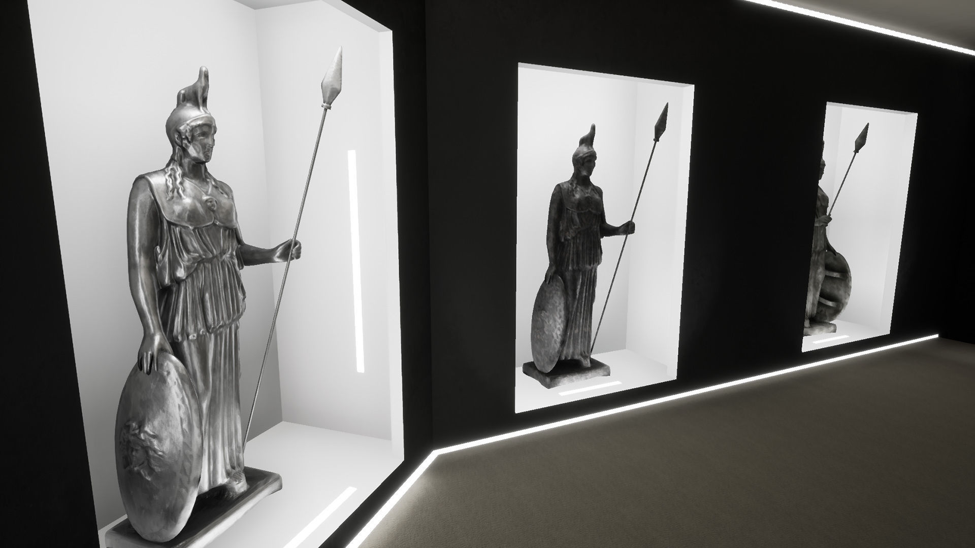 Detailed Greek Statues Low-poly 3D model_22