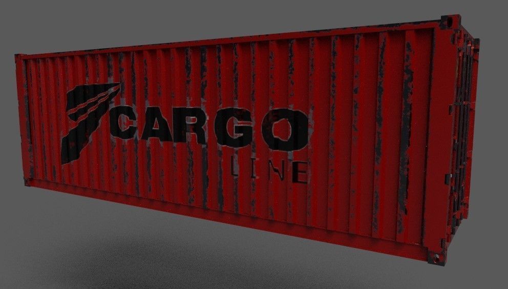 Shipping container 3D model_1